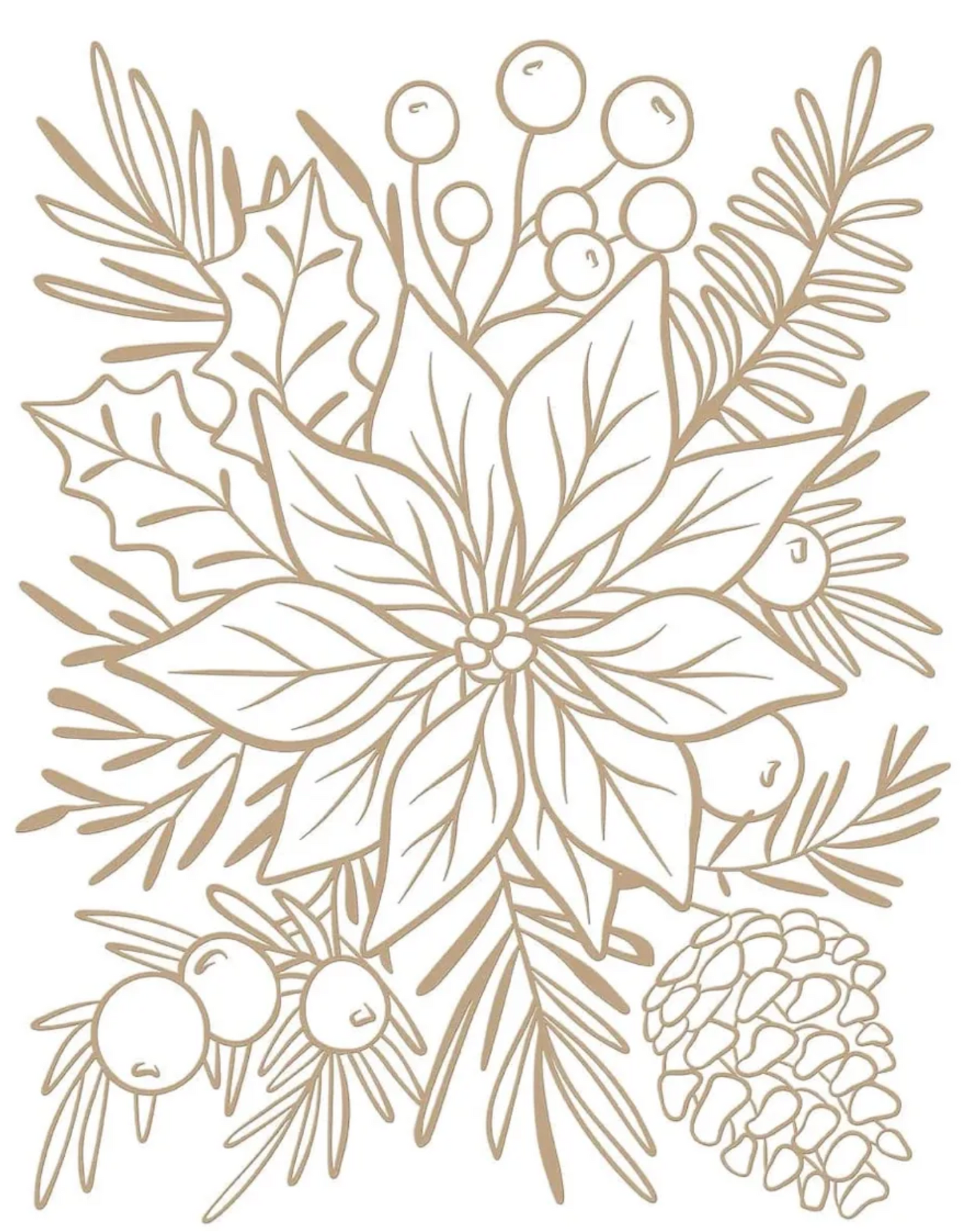 Spellbinders Full Bloom Poinsettia Glimmer Plate & Card Bundle