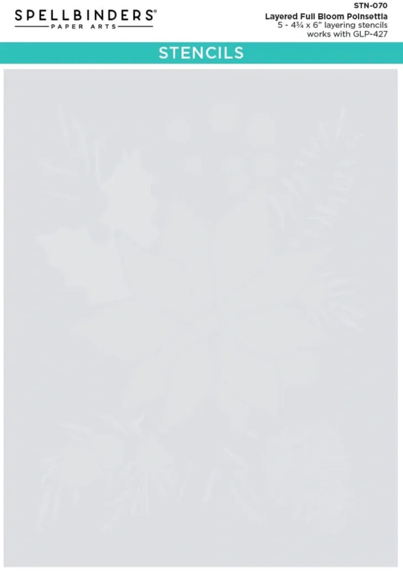 Spellbinders Full Bloom Poinsettia Glimmer Plate & Card Bundle