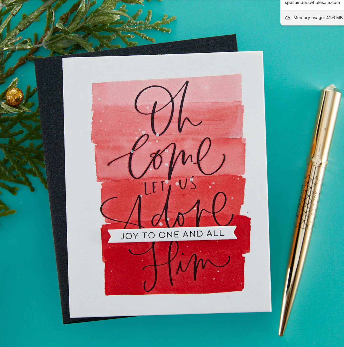 Spellbinders Merry & Bright Sentiment Strips Press Plate & Die Set