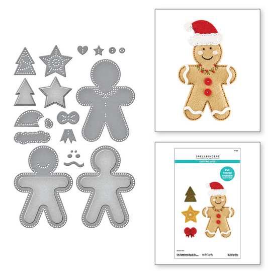 Spellbinders Felt Gingerbread Boy & Girl Etched Dies