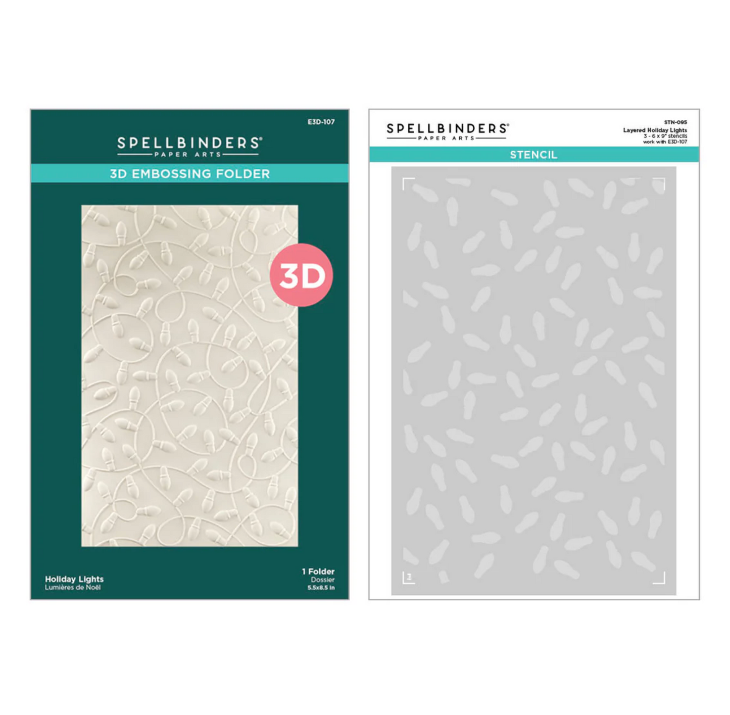 Spellbinders Holiday Lights 3D Embossing Folder