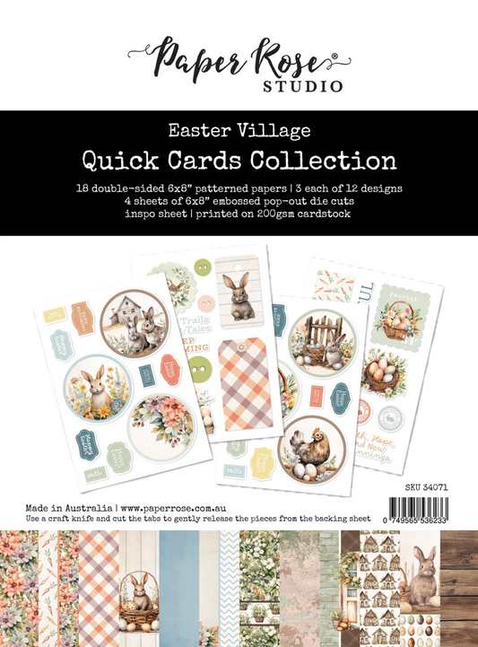 Paper Rose Studio Easter Village Quick Cards