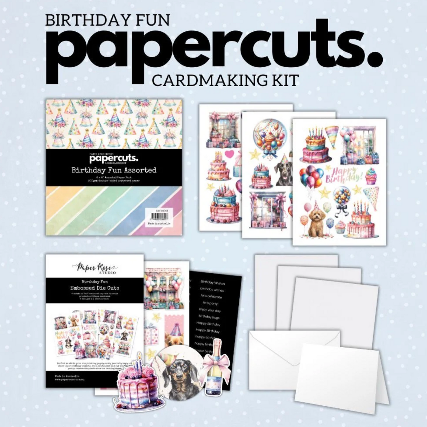 Paper Rose Studio Papercuts Kit Birthday Fun