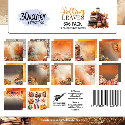3Quarter Designs Falling Leaves 6x6 Paper Pack