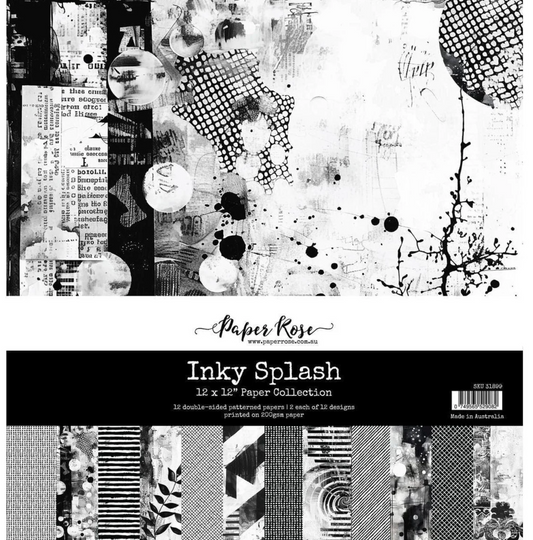 Paper Rose - Inky Splash 12x12 Paper Collection
