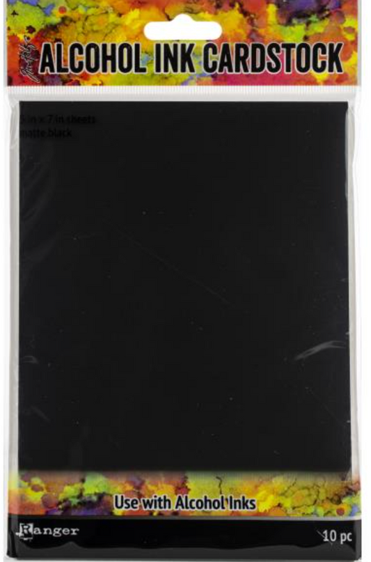 Ranger Ink Tim Holtz Alcohol Ink Cardstock 5"X7" Cardstock - Black