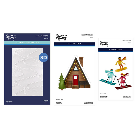 Spellbinders Ski-son's Greetings Dies and 3D Folder Bundle