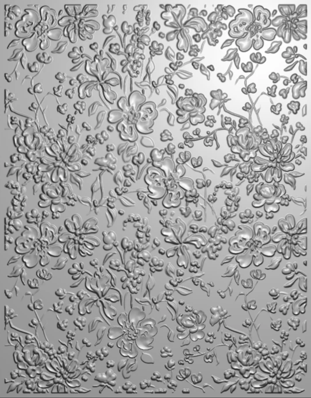 LDRS Romantic Floral 3D Embossing Folder