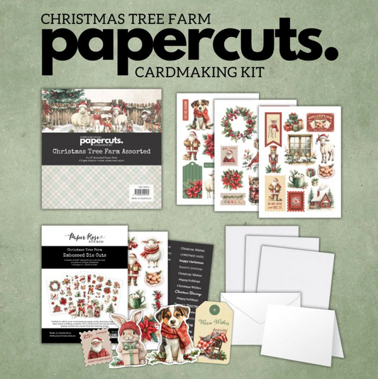 Paper Rose Studio Christmas Tree Farm Papercuts Cardmaking Kit