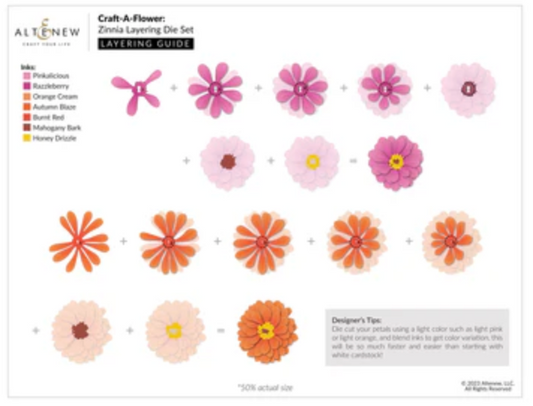 Altenew Craft-A-Flower: Zinnia Layering Die Set