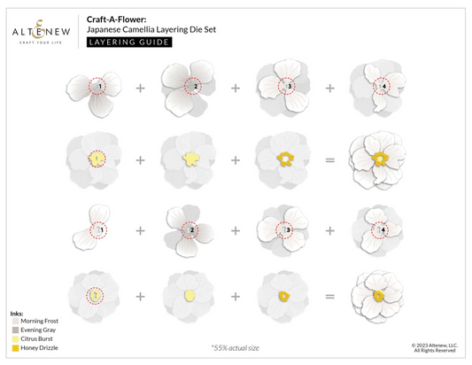 Altenew Craft-A-Flower: Japanese Camellia Layering Die Set