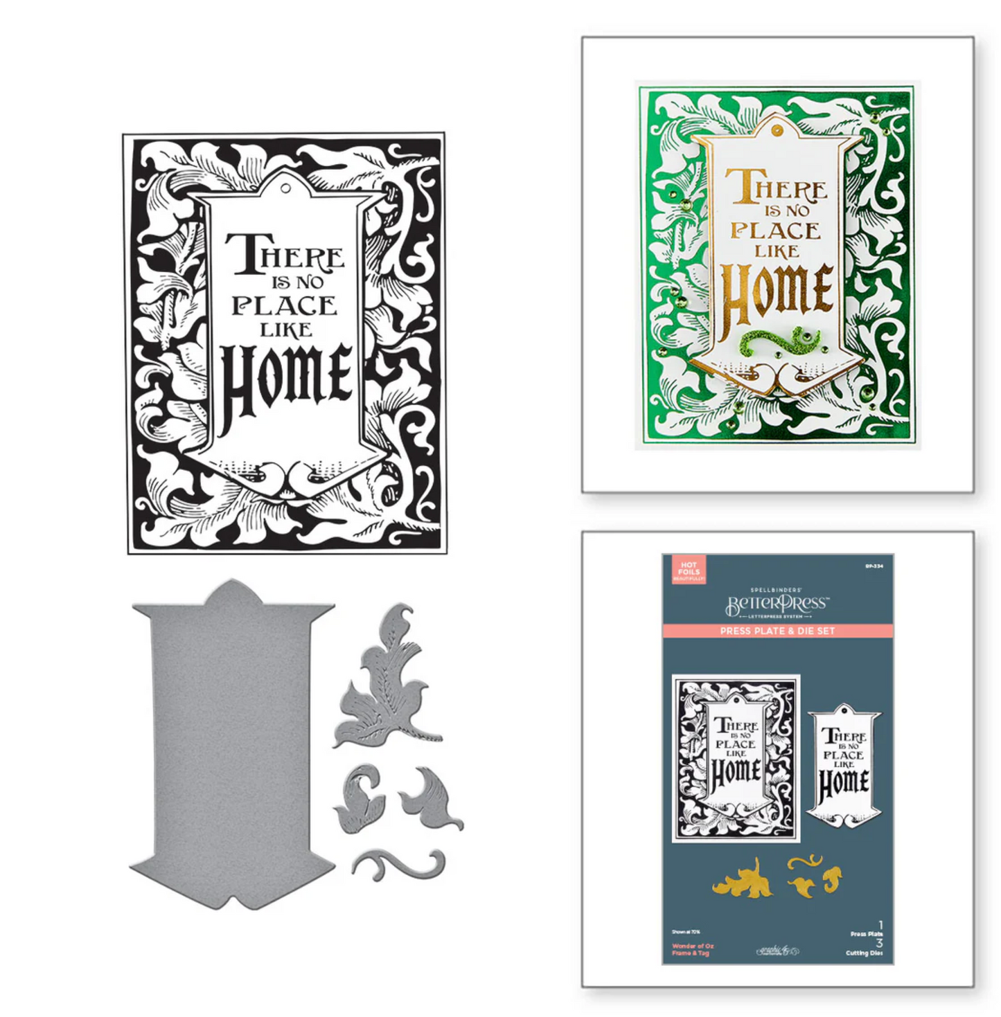 Spellbinders Wonder of Oz Frame & Tag BetterPress Plate & Die Set