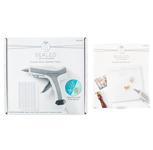 Spellbinders Clear Seal Maker Tool & Glass Mat Bundle