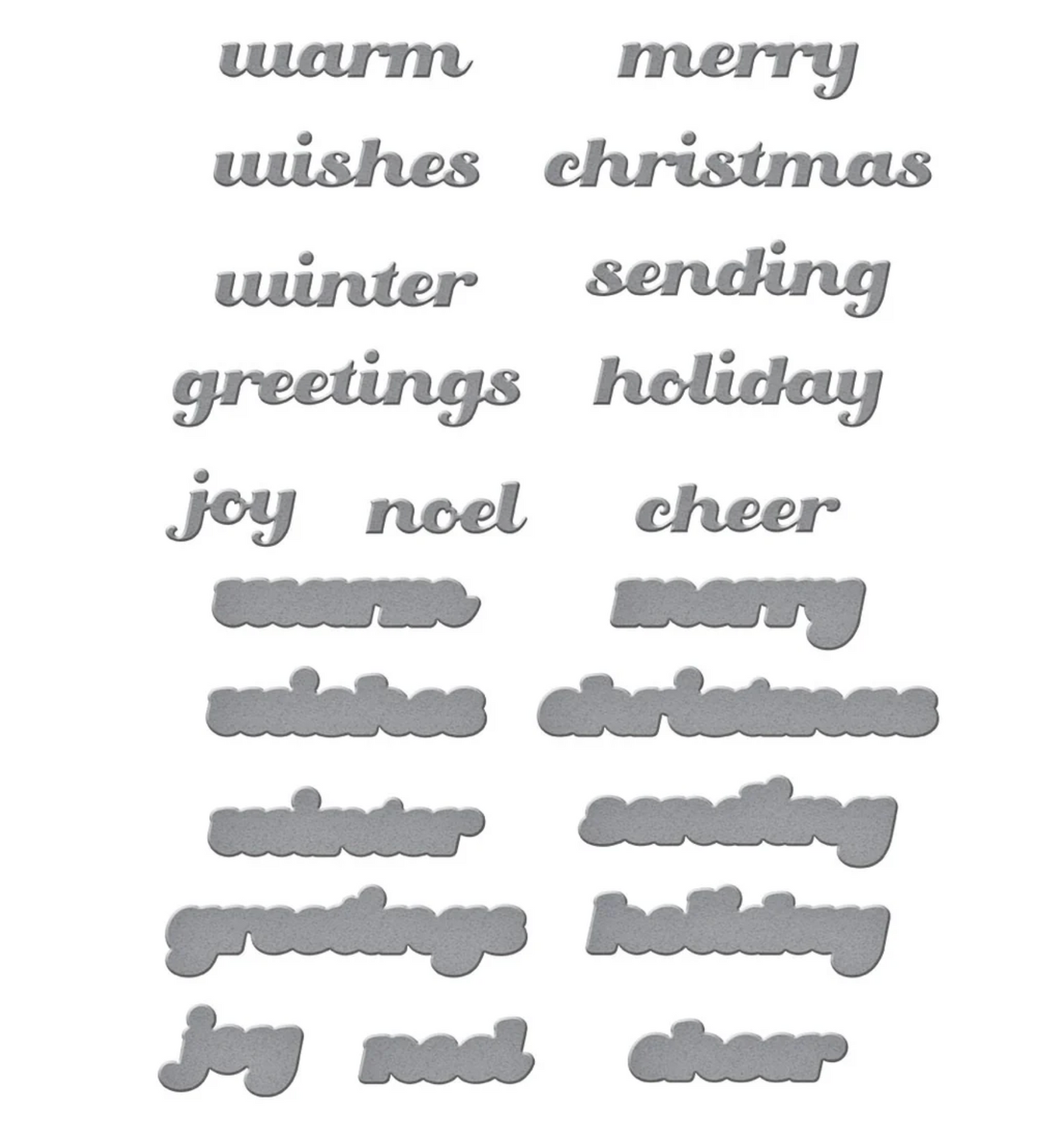Spellbinders Christmas Greetings Etched Dies