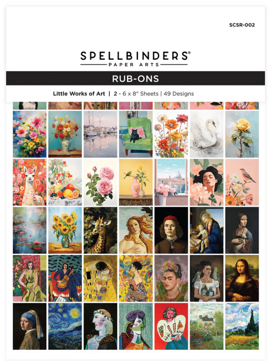 Spellbinders Little Works of Art Rub-On Sheets