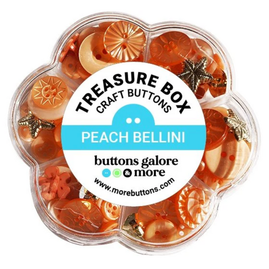Buttons Galore and More Peach Bellini Treasure Box
