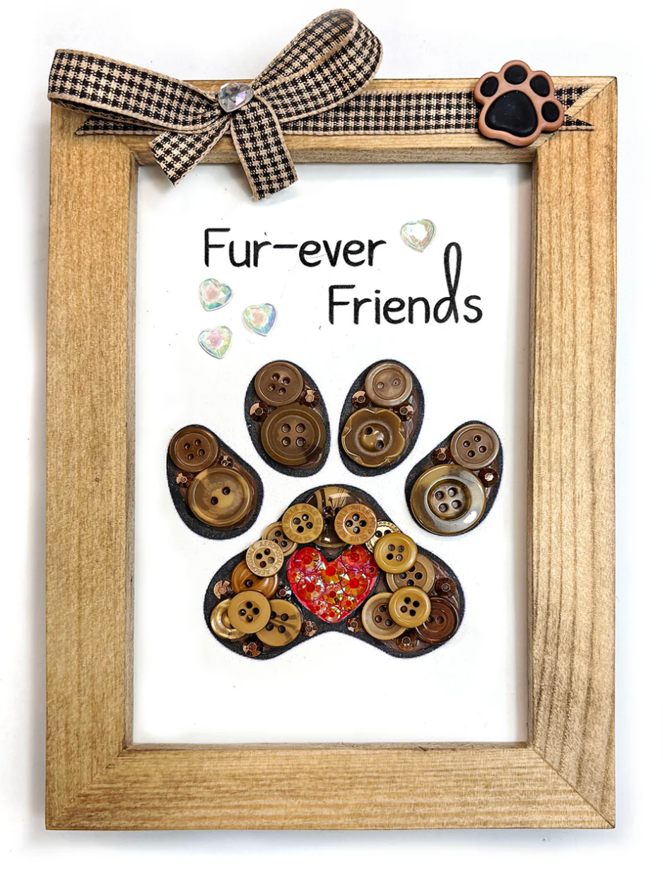Buttons Galore and More Dog Paw Frame DIY Craft Kit