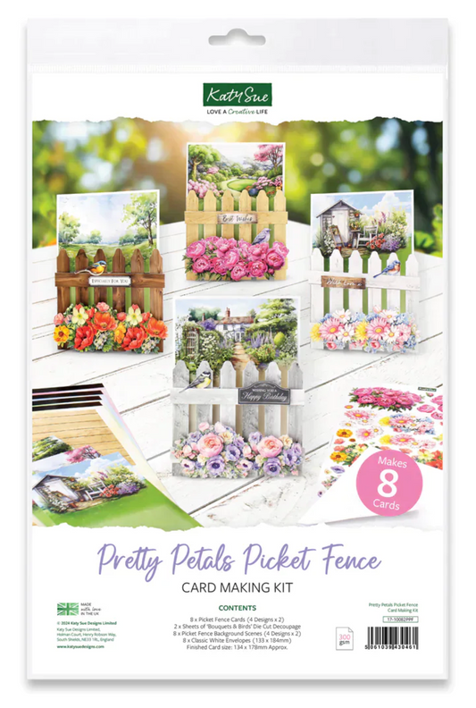 Katy Sue Pretty Petals Picket Fence, Card Making Kit
