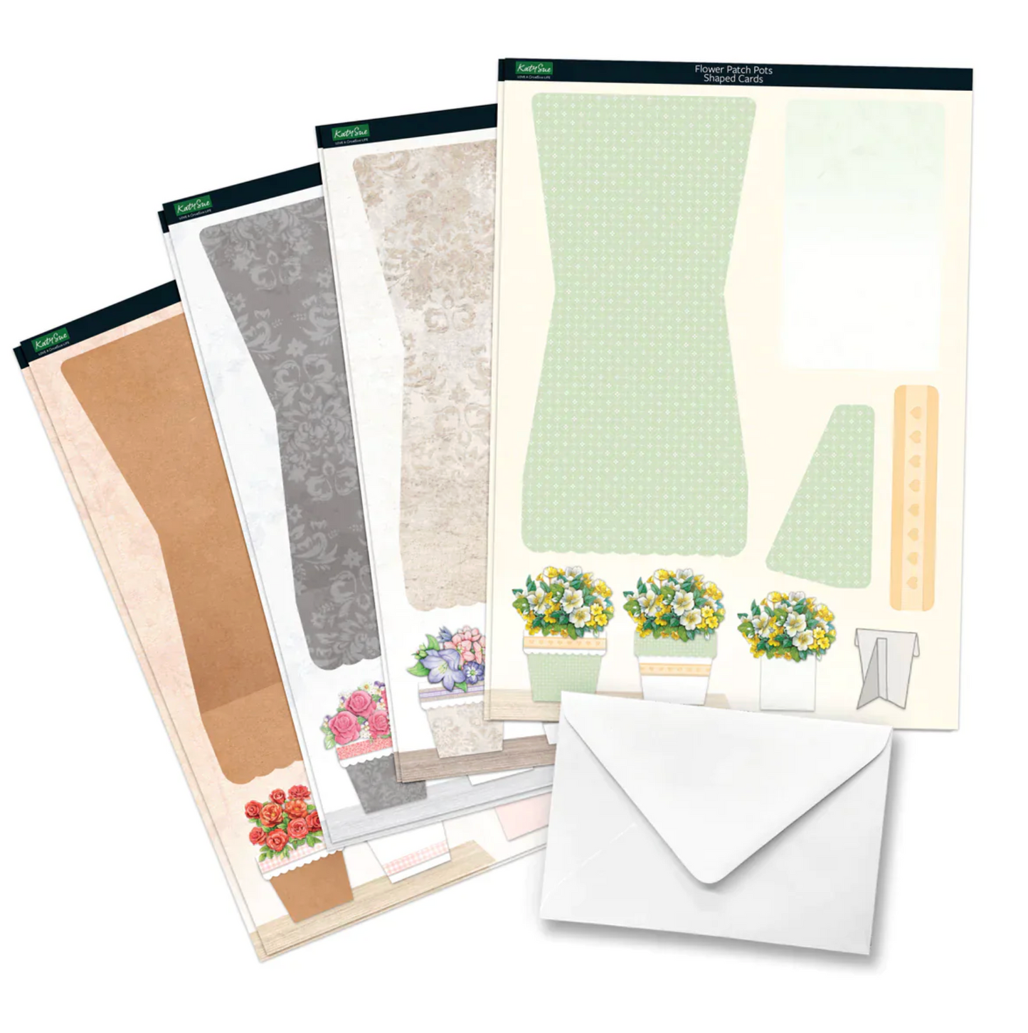 Katy Sue Flower Patch Pots Card Making Kit