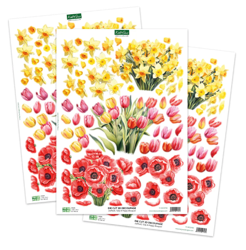 Katy Sue Watering Can Blossoms and Blooms, Card Making Kit