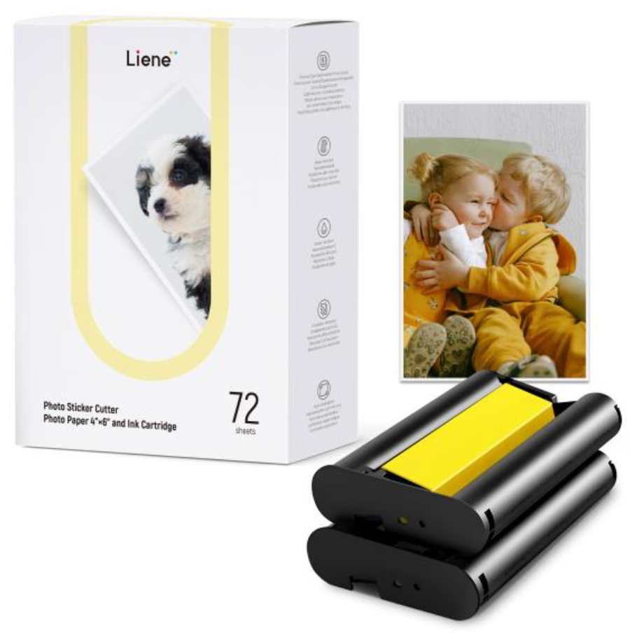 Liene Photo Sticker Cutter Photo Paper 4x6 and Ink Cartridge