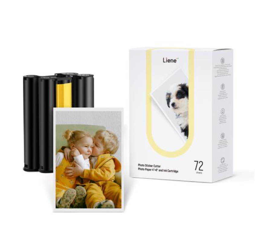 Liene Photo Sticker Cutter Photo Paper 4x6 and Ink Cartridge