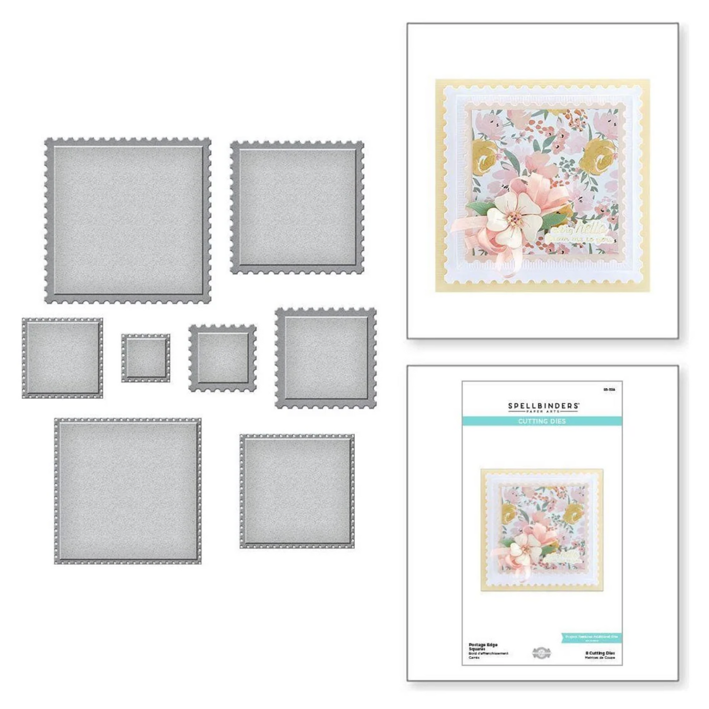 Spellbinders Postage Edge Squares from the Postage Edge Shapes