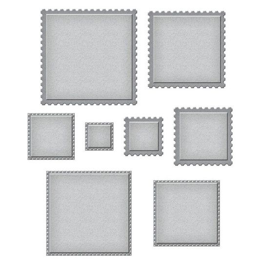 Spellbinders Postage Edge Squares from the Postage Edge Shapes