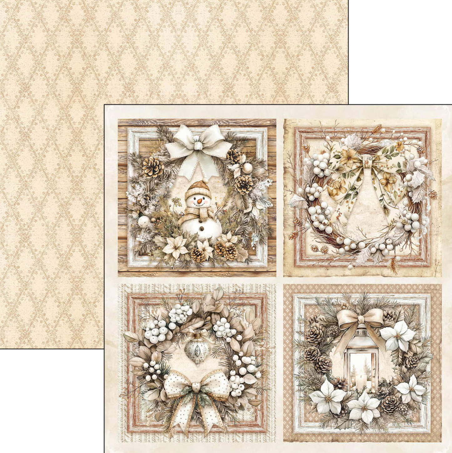 Ciao Bella Winter Season Patterns Pad 12"x12" 8/Pkg