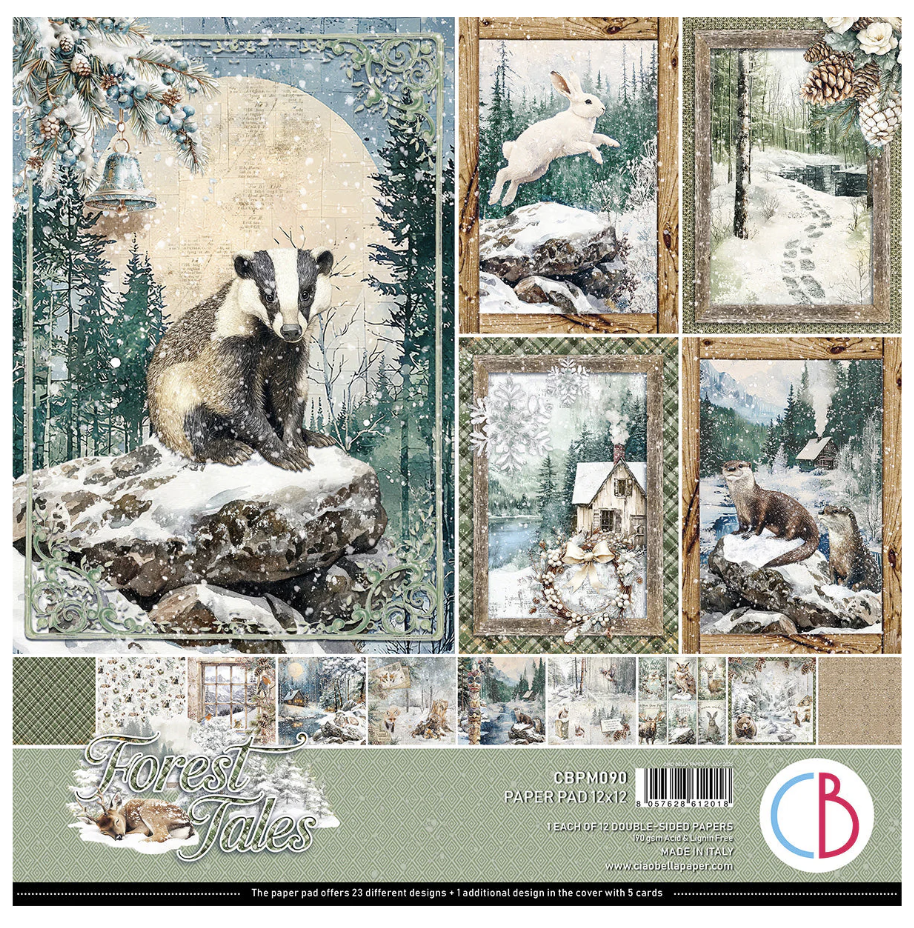 Ciao Bella Forest Tales Paper Pad 12"x12" 12/Pkg