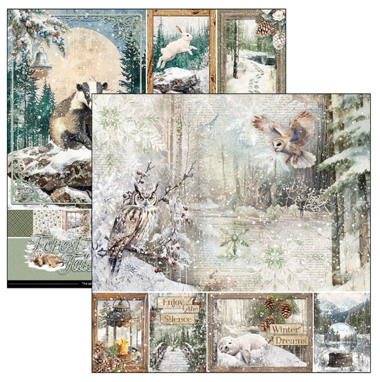 Ciao Bella Forest Tales Paper Pad 12"x12" 12/Pkg