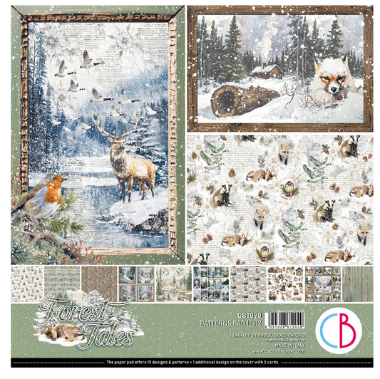 Ciao Bella Forest Tales Patterns Pad 12"x12" 8/Pkg
