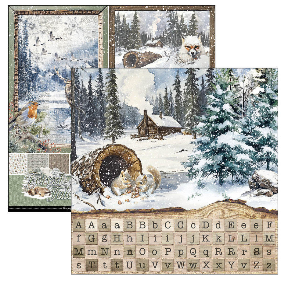 Ciao Bella Forest Tales Patterns Pad 12"x12" 8/Pkg