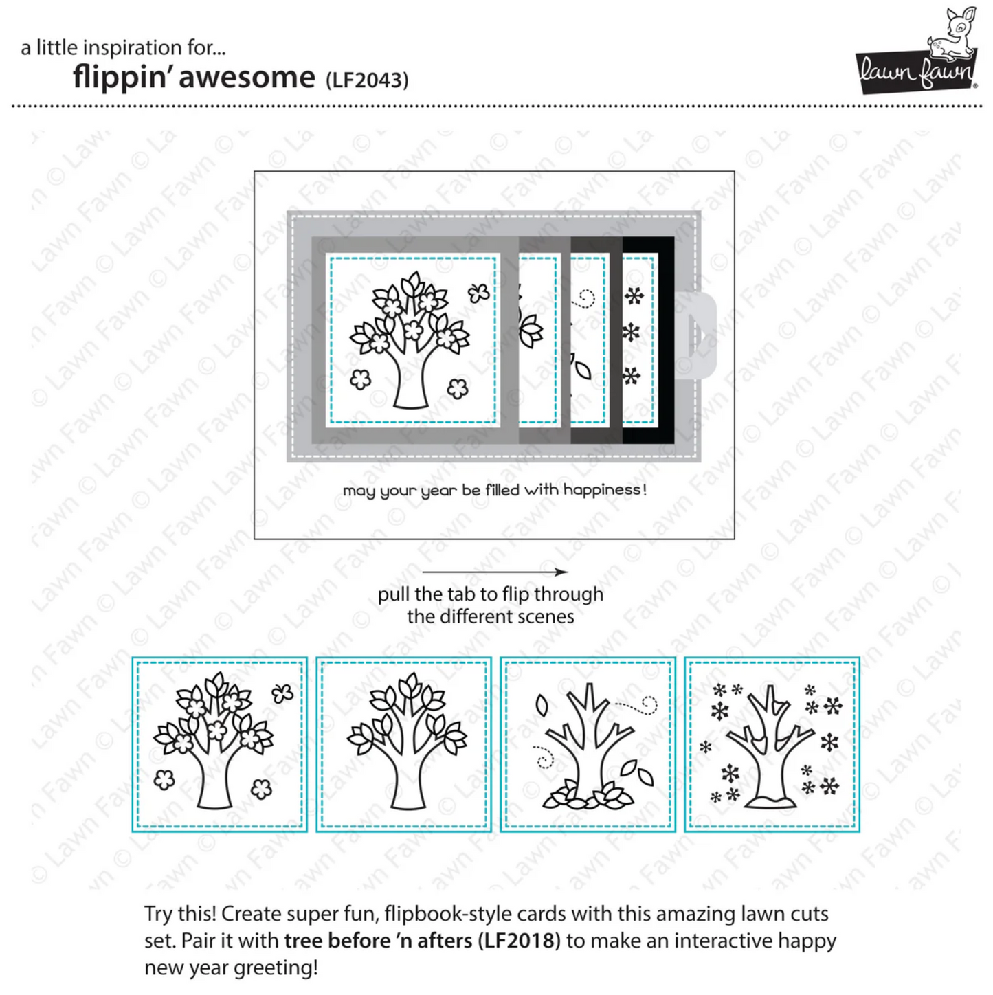 Lawn Fawn Flippin' Awesome Die