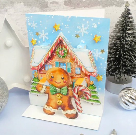 Hunkydory Gingerbread Joy Pop-Up Stepper Card