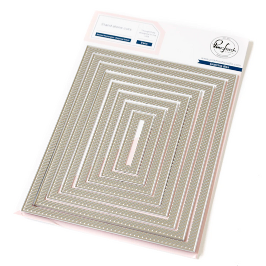 Pink Fresh Studio Essentials: Nested Rectangles Diagonal Stitch die