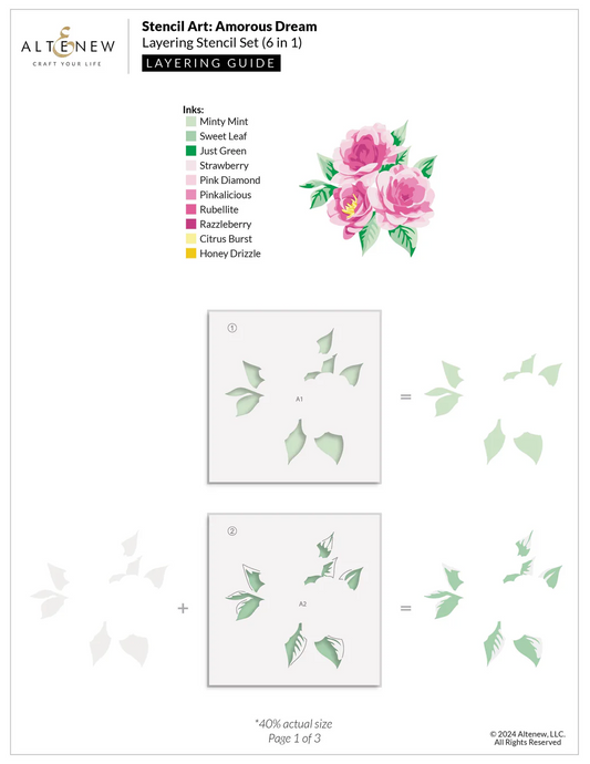 Altenew Amorous Dream Layered Stencil Set