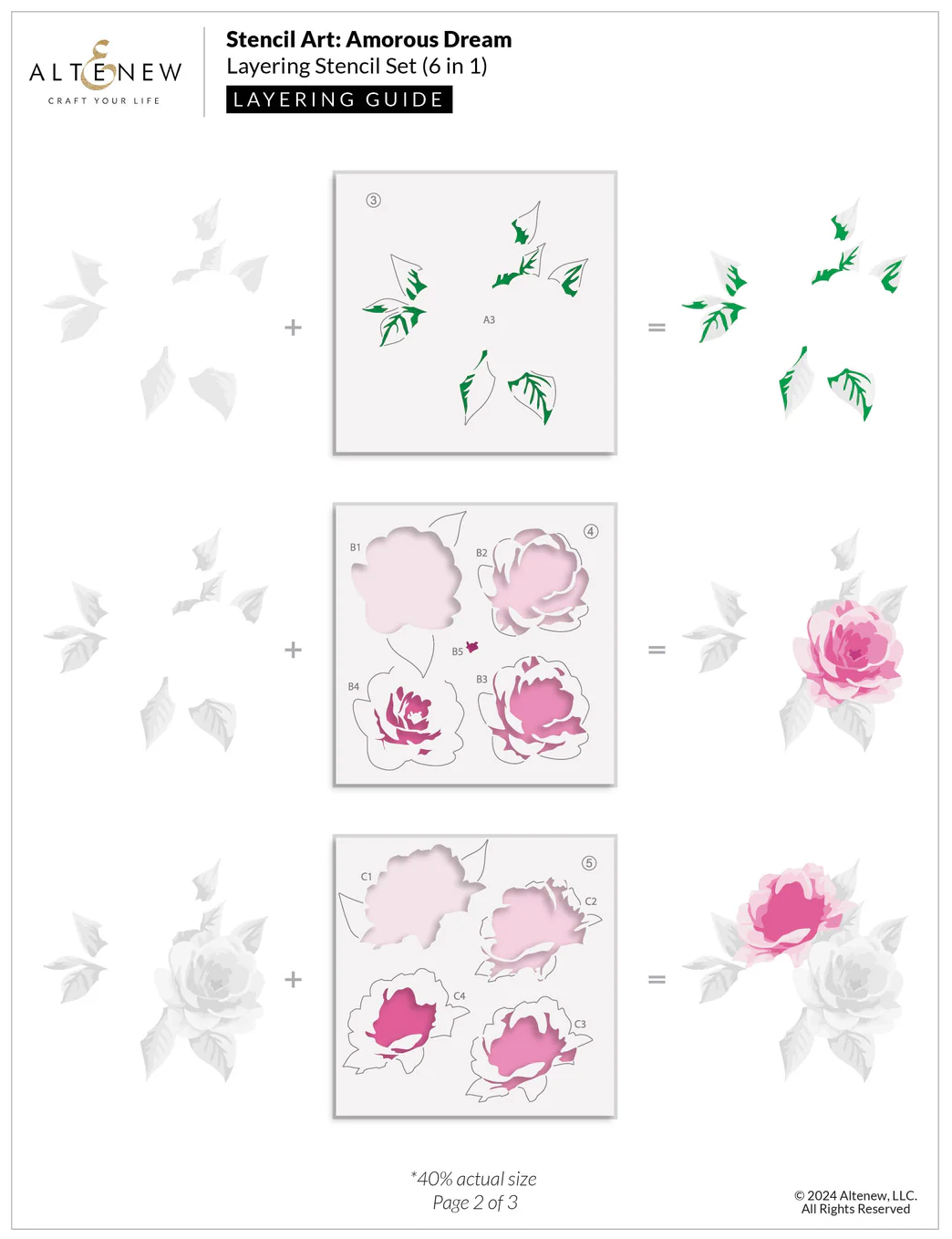Altenew Amorous Dream Layered Stencil Set