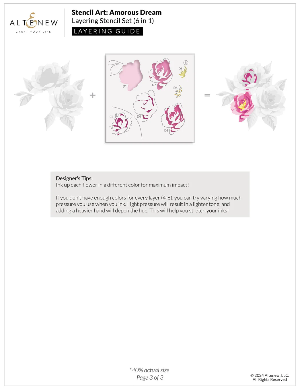 Altenew Amorous Dream Layered Stencil Set