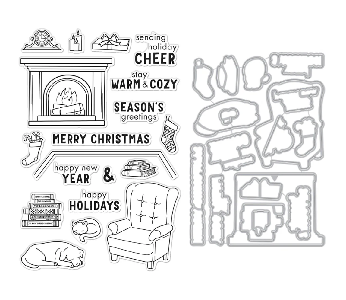 Hero Arts Cozy Study Stamps & Dies Bundle