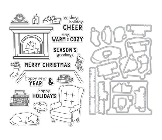 Hero Arts Cozy Study Stamps & Dies Bundle