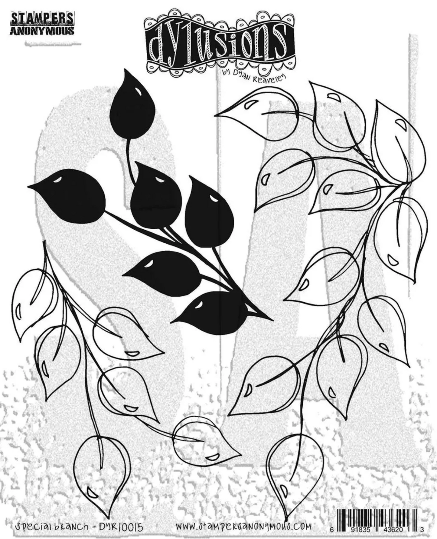 Dylusions Special Branch Rubber Stamp Set