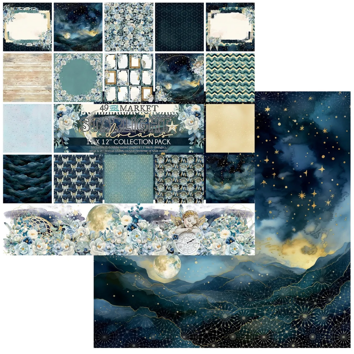 49 and Market Starlight Dreams 12" x 12" Paper Collection