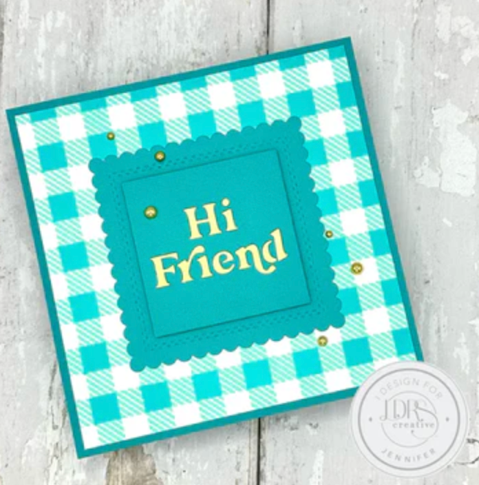 LDRS Gingham Check 6x6 Stencil - 2 Pack