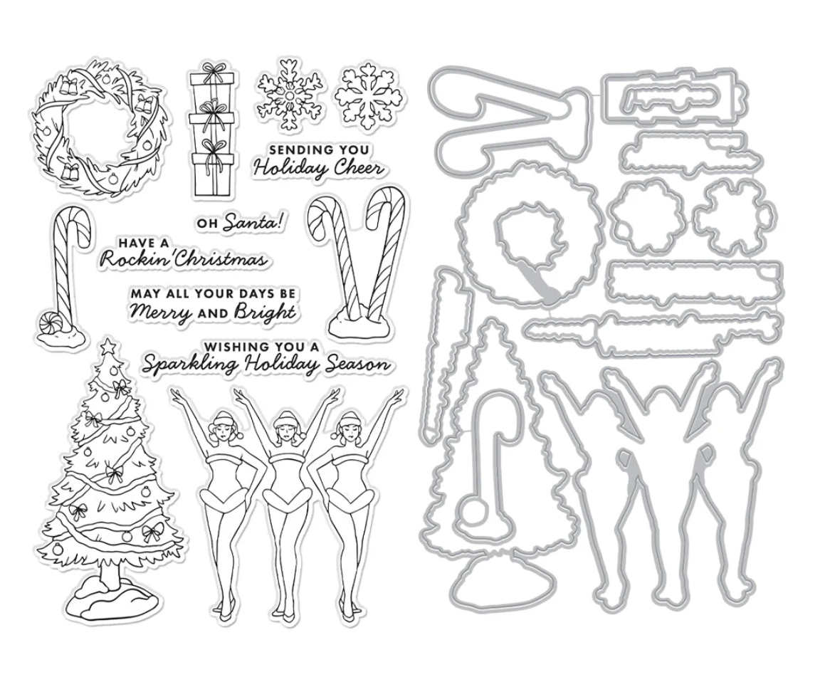 Hero Arts Sparkling Holiday Stage Stamps & Dies Bundle