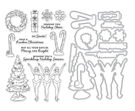 Hero Arts Sparkling Holiday Stage Stamps & Dies Bundle