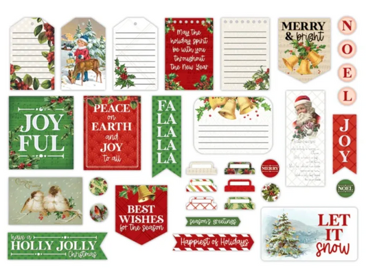 LDRS Yuletide Paper and Tag Ephemera Bundle