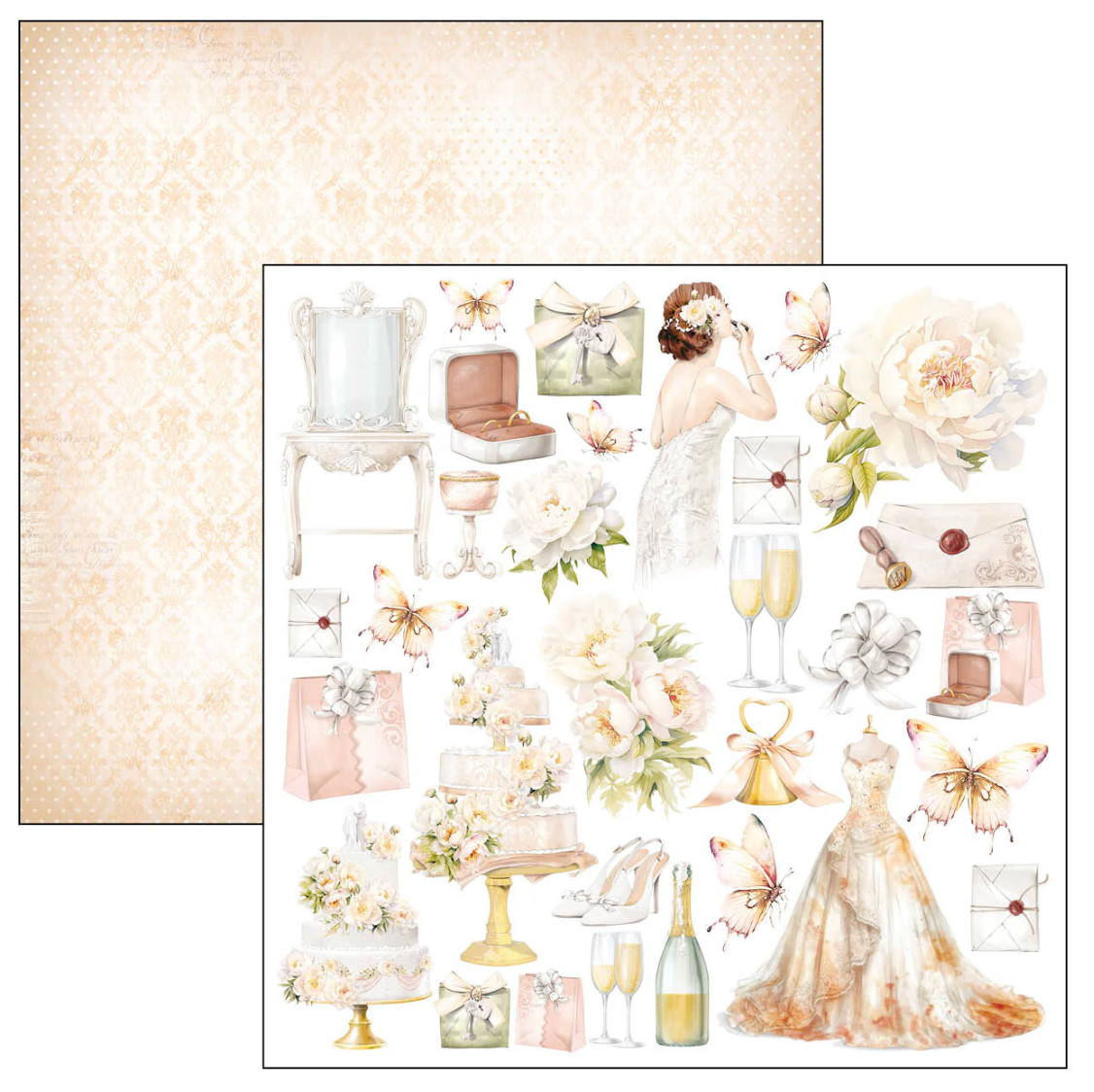 Ciao Bella Always & Forever Patterns Pad 12x12 8/Pkg