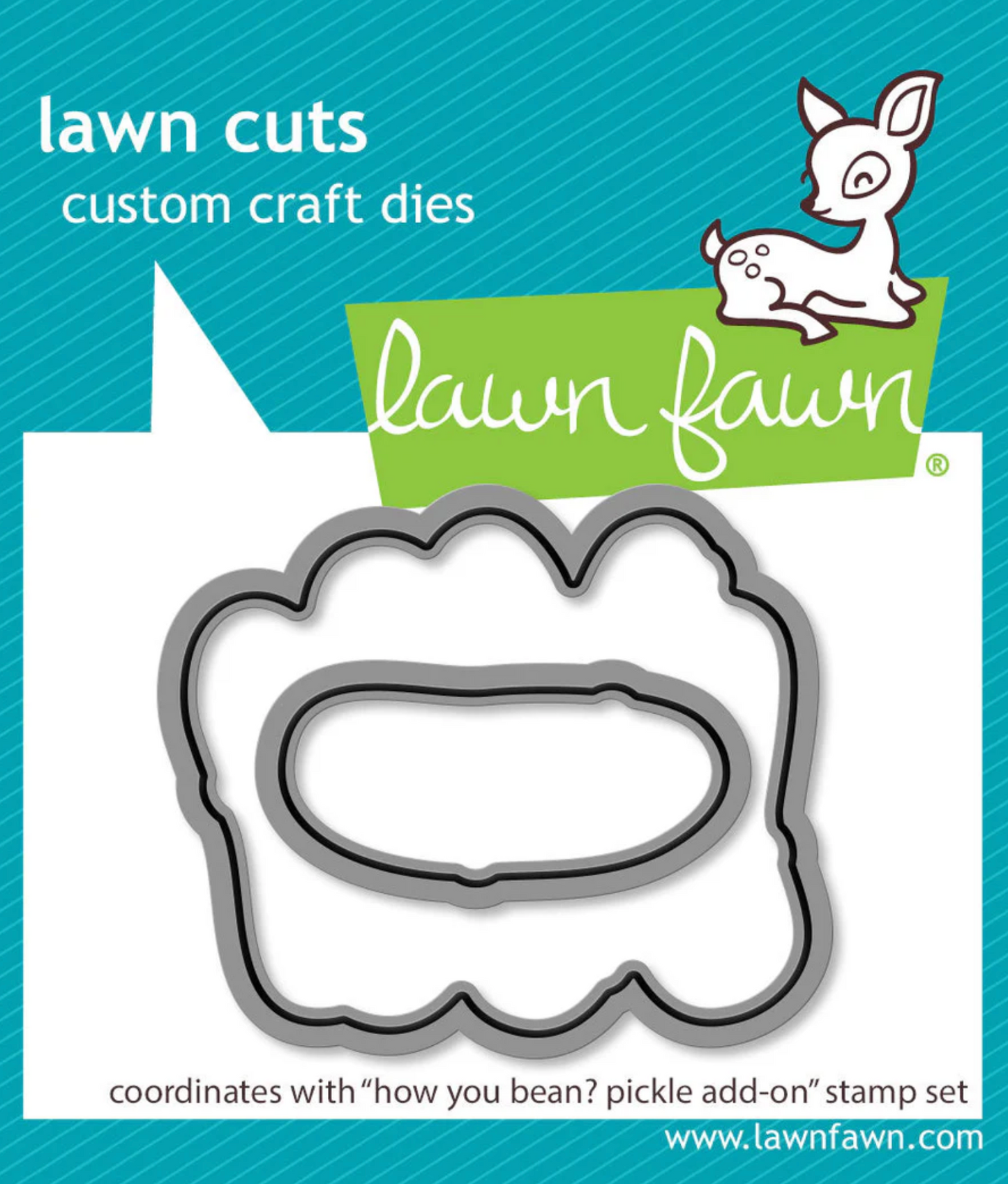 Lawn Fawn How you bean? Pickle Add-on (stamp+die+coloring stencil bundle)