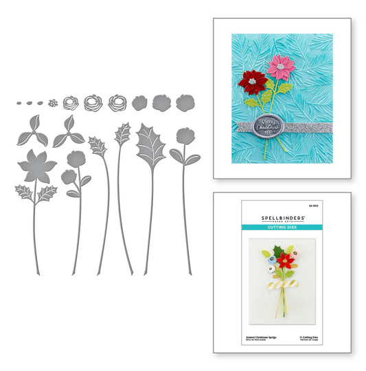 Spellbinders Sealed Christmas Sprigs Etched Dies